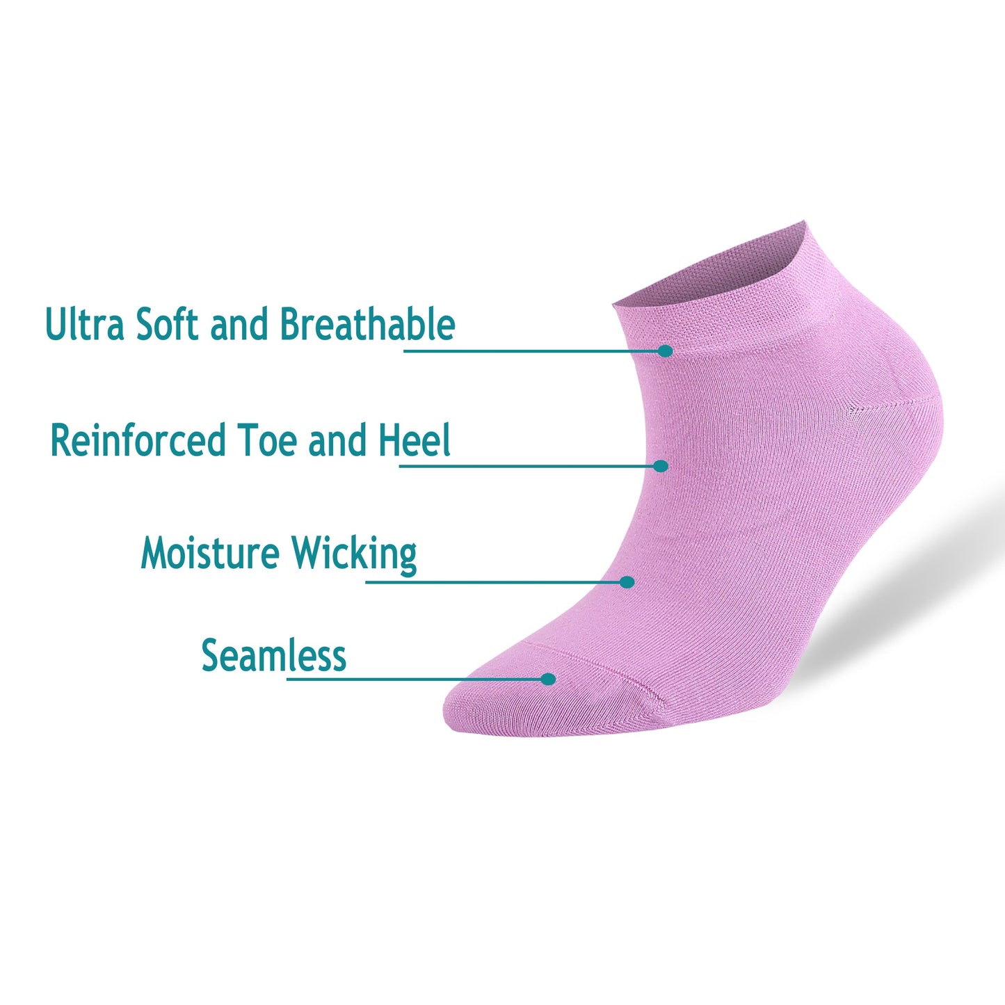 Women'S Bamboo Low Cut Ankle Socks – Soft, Thin & Breathable | 8 Pairs with Gift Box